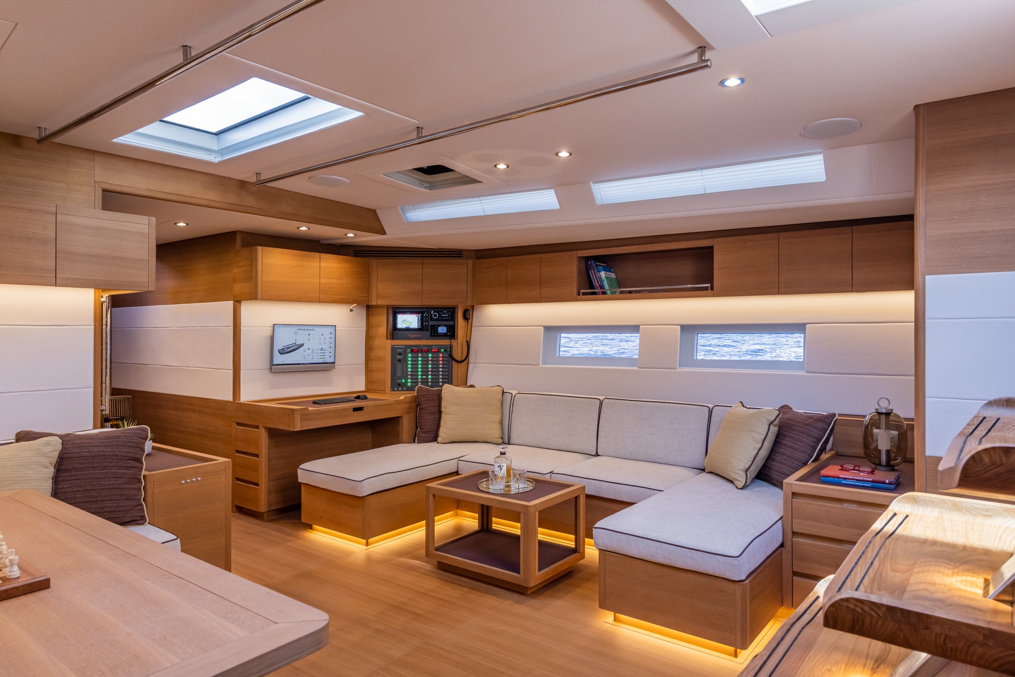 Lightweight composite interiors